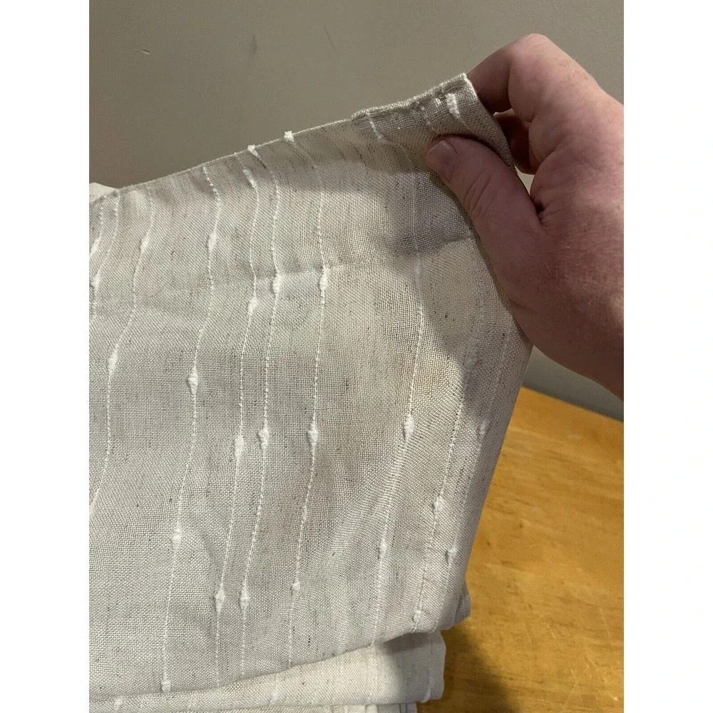 2 Ralph Lauren Linen Sheer Panels Window Curtains 52 X92